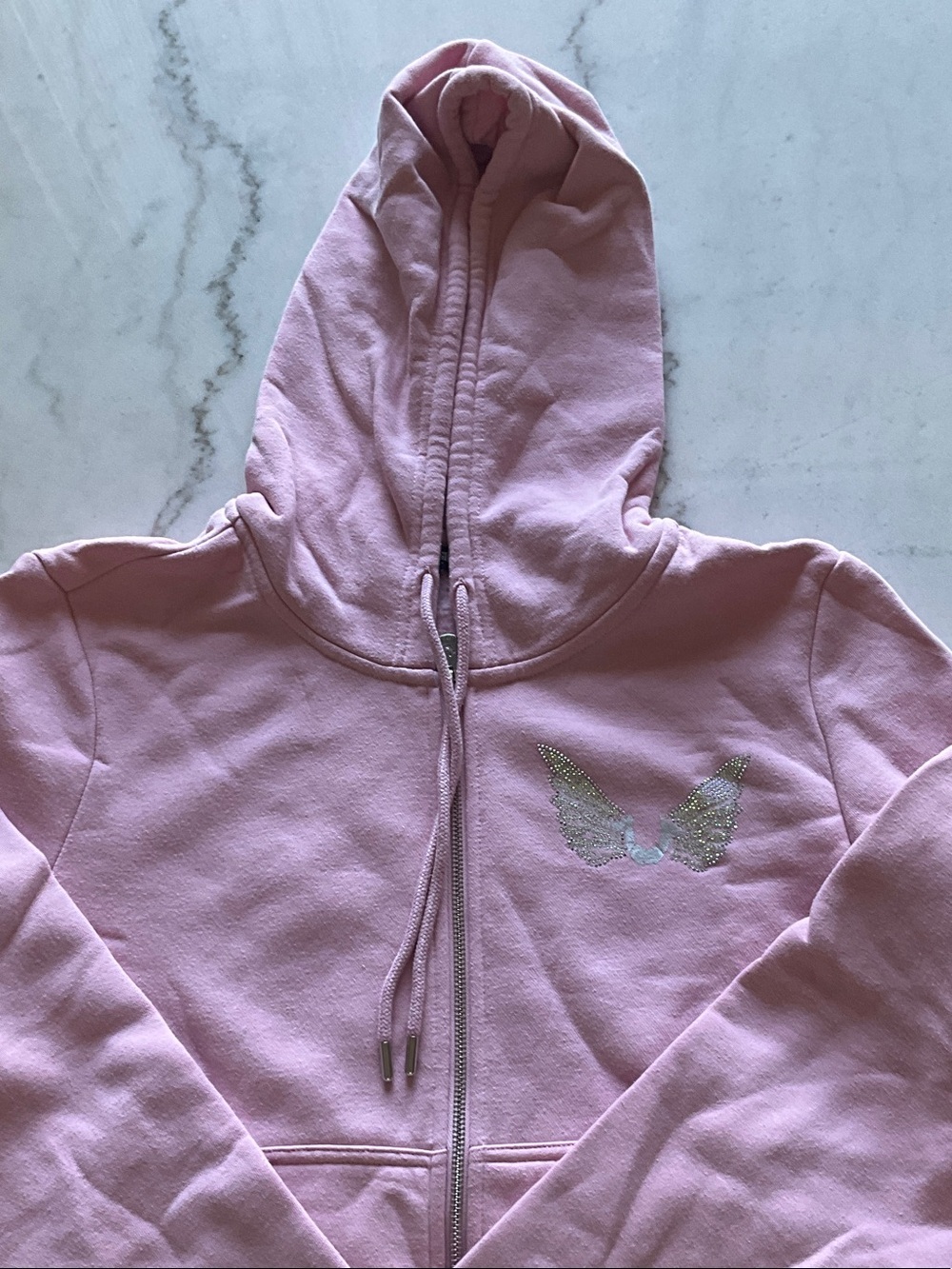 Women’s True Religion Pink Hooded Zip Sweatshirt & Joggers Set - Picture 2 of 11